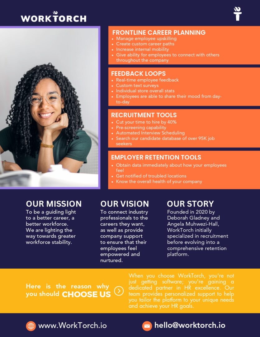 A flyer with an image of a woman and the words " our mission ".