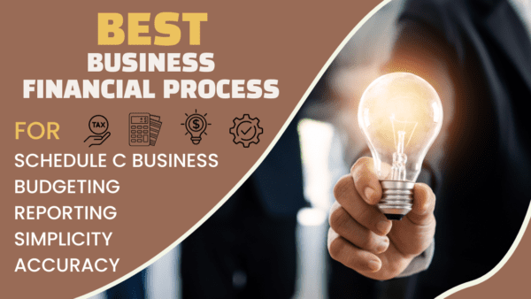 Light bulb in hand for business financial process.